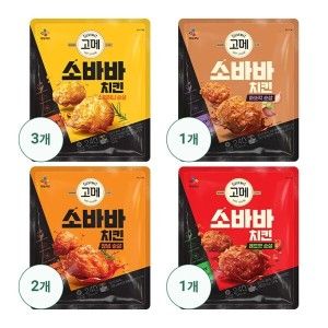 상품 이미지: CJ고메 소이허니순살 240G x 3 + 양념순살 240G x 2 + 마쏘킥 순살 240G x 1 + 레드핫순살240G x 1