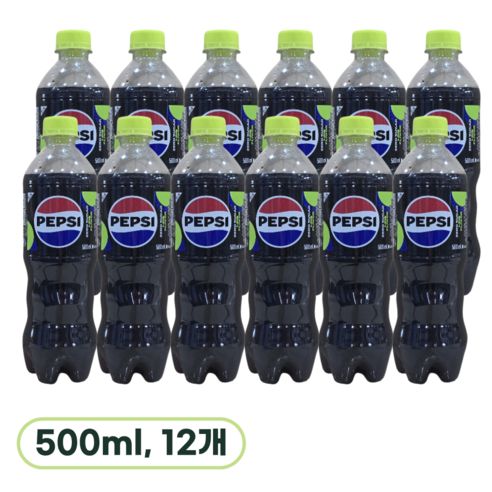 상품 이미지: 펩시 제로슈거 라임향, 500ml, 12개