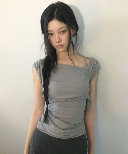 상품 이미지: Layered Bustier T-Shirt (FL-108_Gray)