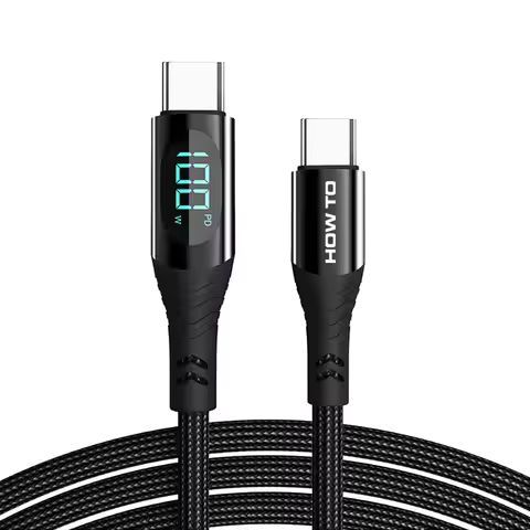 상품 이미지: 초고속 충전 케이블 LCD 디스플레이 100W PD 1.2m c타입 CtoC 스마트폰