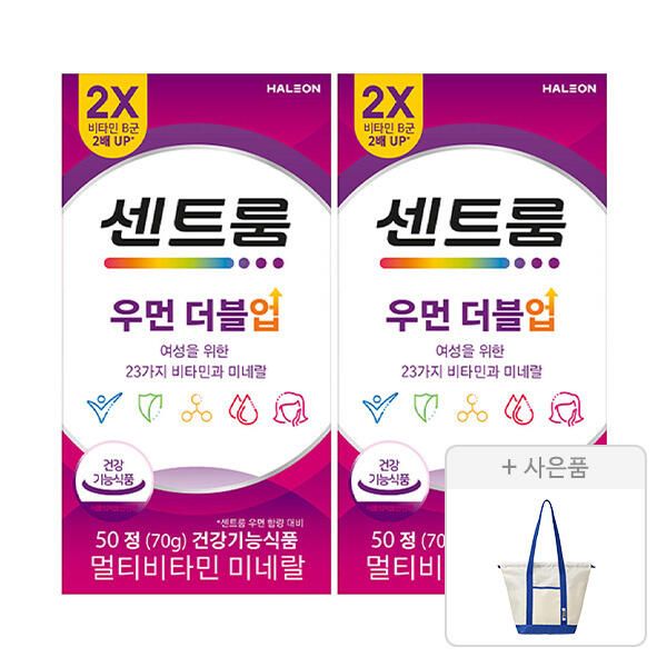 상품 이미지: 센트룸 우먼더블업 멀티비타민미네랄(50정), 2개 + 증정(스윔백, 1개)