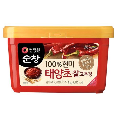 상품 이미지: 청정원순창 현미 태양초 찰고추장, 3kg, 1개