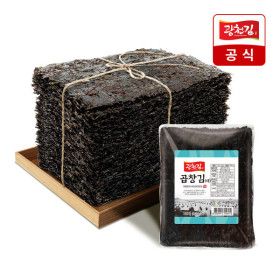상품 이미지: (신선집중) 광천김 26년수매 원초 곱창김 특상(대) 100매 370g 무조미 생김 햇김 전장김