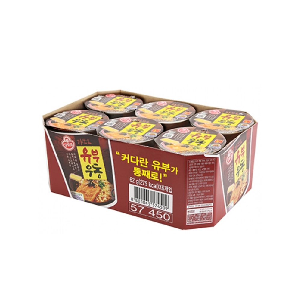 상품 이미지: 오뚜기 유부우동 컵라면 소컵 62g, 6개