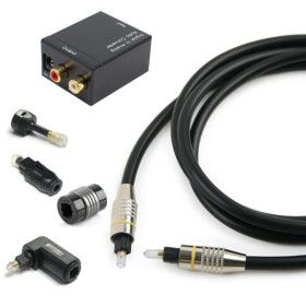 상품 이미지: 오디오 광 케이블 옵티컬 젠더 각-원 SPDIF 코엑시얼 mini Toslink TV 사운드바 스피커 연결선 DAC 컨버터