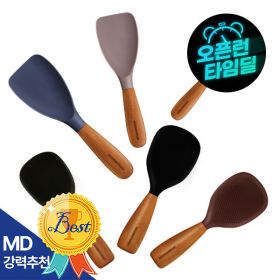 상품 이미지: (단하루 1+1 색상선택가능)바겐슈타이거 플래티넘 실리콘 에센자 스패츌라+스탠딩 주걱 골라담기 (7색상)