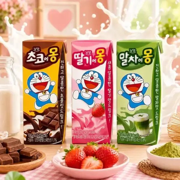 상품 이미지: 남양 초코에몽 딸기에몽 말차에몽 190ml 24팩+24팩