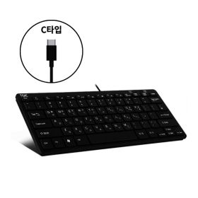 상품 이미지: USB C타입 미니 유선 키보드 / 갤럭시탭 태블릿 노트북 수업용 휴대용 키보드