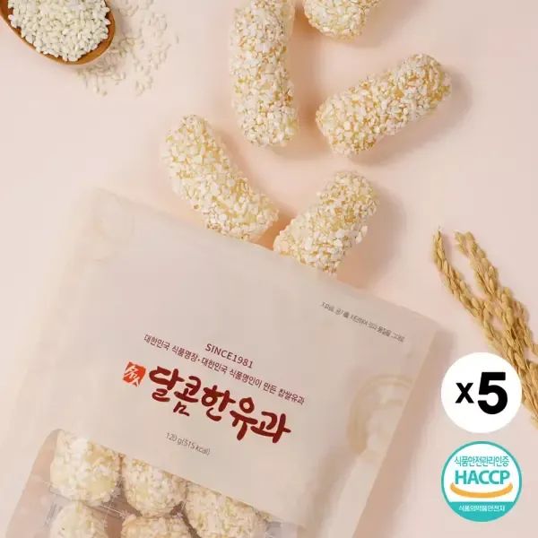 상품 이미지: 김규흔 한과 달콤한 조청 유과 120g X 5봉지