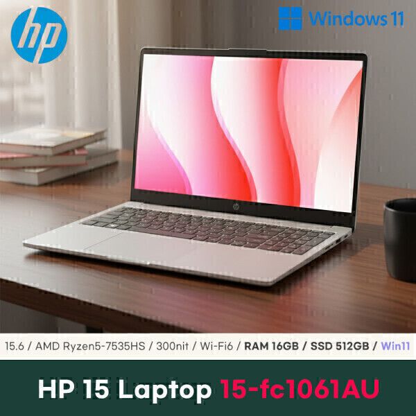 상품 이미지: HP 15-fc1061AU 16GB 512GB Win11 무선마우스 마우스 패드 증정