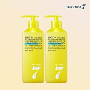 상품 이미지: 헤드스파7 특가)헤드스파7 비오틴 트리트먼트 샴푸 740gx2