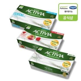 상품 이미지: 풀무원다논 액티비아 컵 48개 골라담기 (80gX8입X6) / 딸기복숭아플레인화이트 요거트