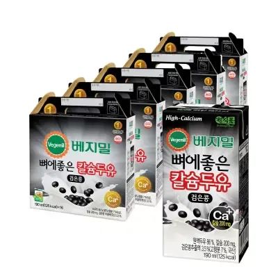 상품 이미지: 정식품 뼈에좋은칼슘 검은콩 두유 190ml 80팩