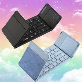 상품 이미지: C-Flip Hybrid Touch 무선 접이식 블루투스 키보드 터치패드 숫자키패드 휴대용 아이패드 태블릿 갤럭시탭