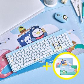 상품 이미지: 펭수 무선 키보드 마우스 세트 저소음  펭수 장패드 증정