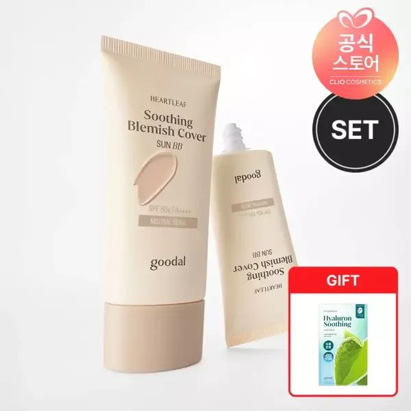 상품 이미지: [SET] 어성초 진정 블레미쉬 커버 선비비 본품+미니 (50ml+25ml) [GIFT] 히알루론마스크 2매