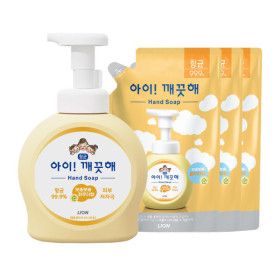 상품 이미지: 아이깨끗해 핸드워시 순향 본품 용기 490ml 본품 용기 1개+450ml 리필 3개