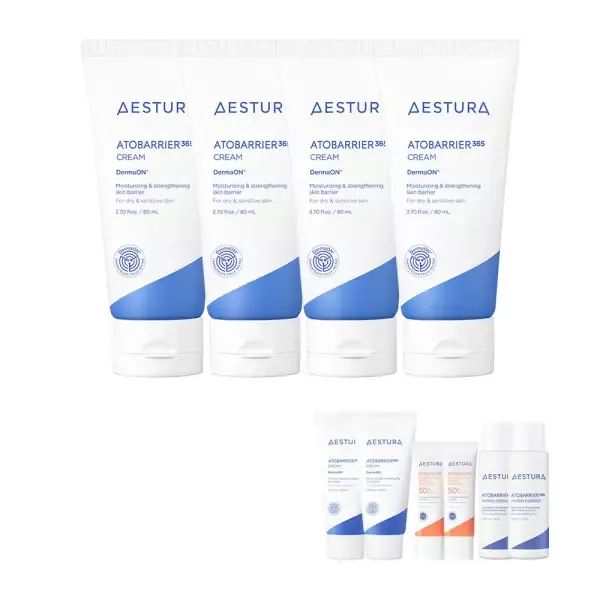 상품 이미지: [본사직영]에스트라 아토베리어365 크림 80ML 4개+크림30ml 2개 +선크림20ml 2개+에센스25ml 2개