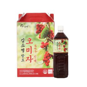 상품 이미지: (100% 오미자)(1+1) 문경 오미자청 발효 오미자 원액 진액 엑기스 1L 2병