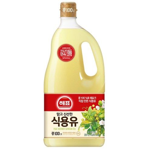 상품 이미지: 해표 콩기름 식용유, 1.8L, 2개