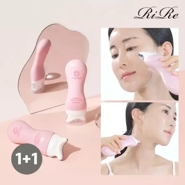상품 이미지: [2개] 리르 콜라겐 리프팅 괄사 마사지 크림 - 얼굴괄사 테라피 이중턱 목주름