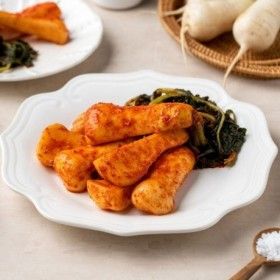 상품 이미지: 총각김치 2kg 전라도 보성녹차 알타리무김치 / 정온가푸드 / 국내산 100% / 당일제조 / HACCP 인증
