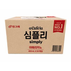 상품 이미지: 빙그레 아카페라 심플리 아메리카노 400ml 20개