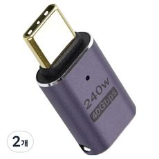 상품 이미지: YTEK USB4 Gen3x2 C타입 240W 40Gbps 8K OTG 일자 연장 M/F 젠더, 2개, YT-U4G01