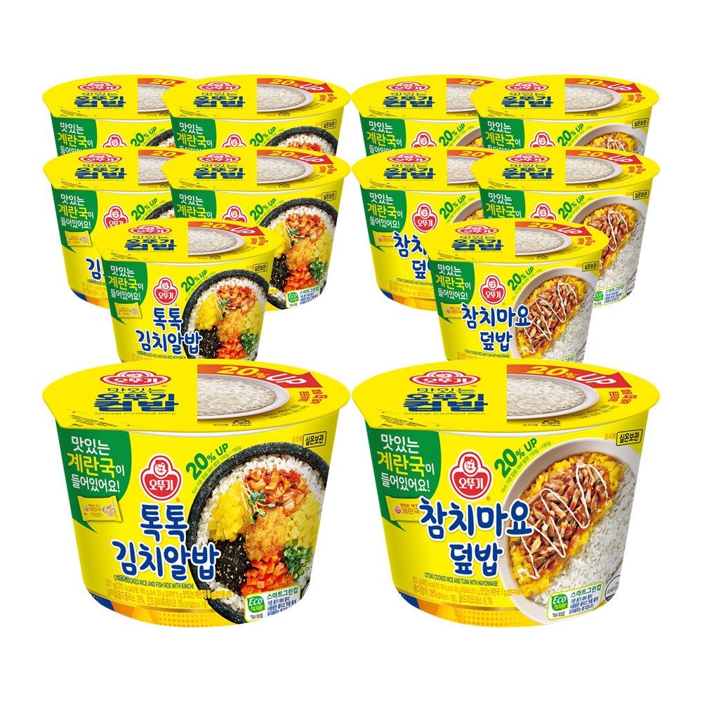 상품 이미지: [6+6] 오뚜기 컵밥 톡톡김치알밥 6개+참치마요덮밥 6개 외 20종