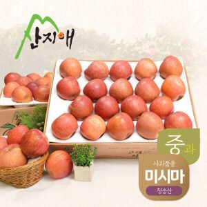 상품 이미지: 산지애 알뜰 못난이사과(중과) 4kg 2box / 당도선별  청송산 미시마 청송산