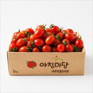 상품 이미지: 대추 방울토마토(대과) 2kg산지직송  (동일상품  두박스 구매시 1kg 추가발송)(아침마당)