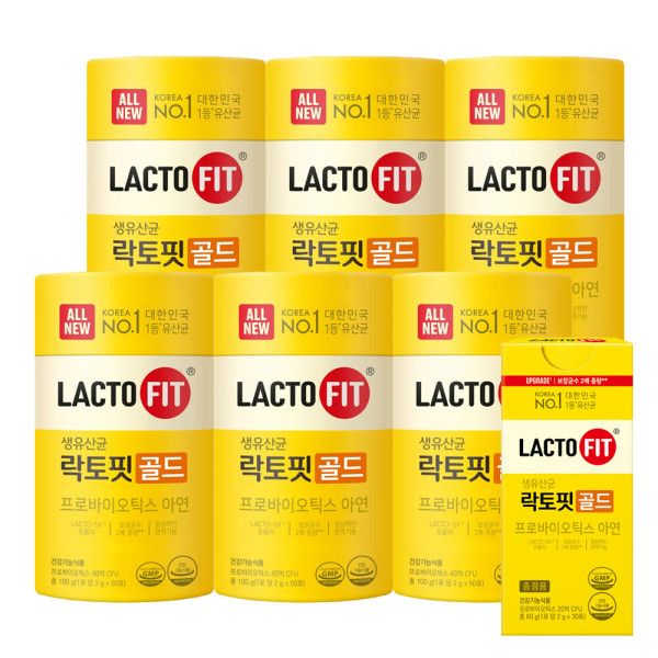 상품 이미지: 락토핏 골드 50포 6통(300일분) All New 리뉴얼 보장균수 40억CFU +골드30포 추가 증정