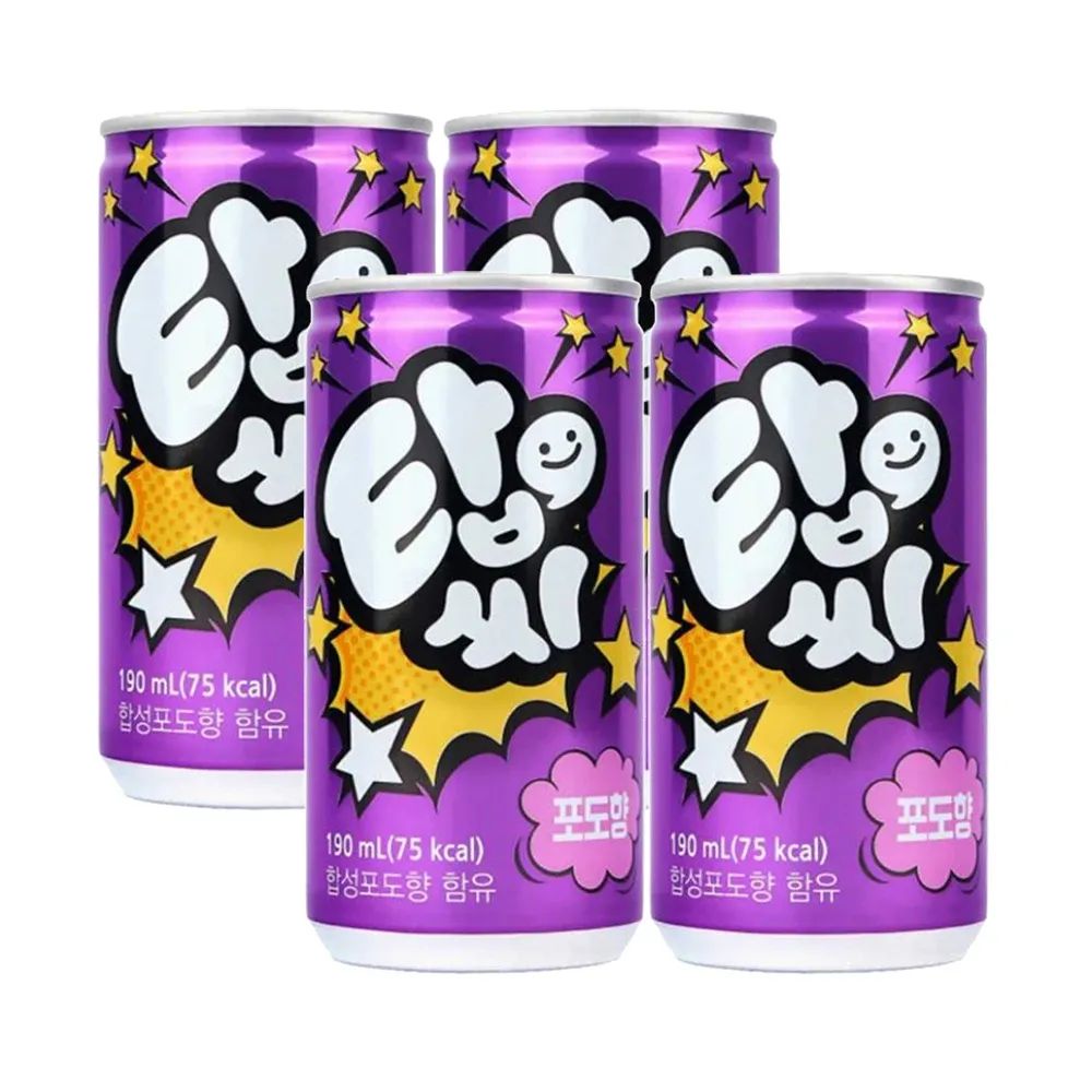 상품 이미지: 탑씨 포도 190ml x 180캔 / 탄산음료 캔음료