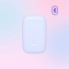 상품 이미지: 마로팝 라벨프린터 라벨기 블루베리색상 / 200g 초경량 스마트 네임스티커 블루투스 /정품테이프 MC-260