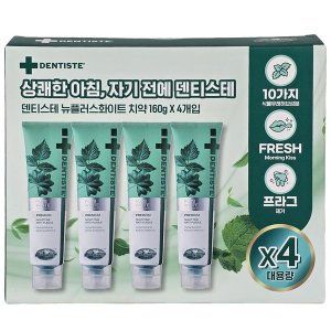 상품 이미지: 덴티스테 뉴플러스 화이트 치약 160g x 4개입 무료배송 gx