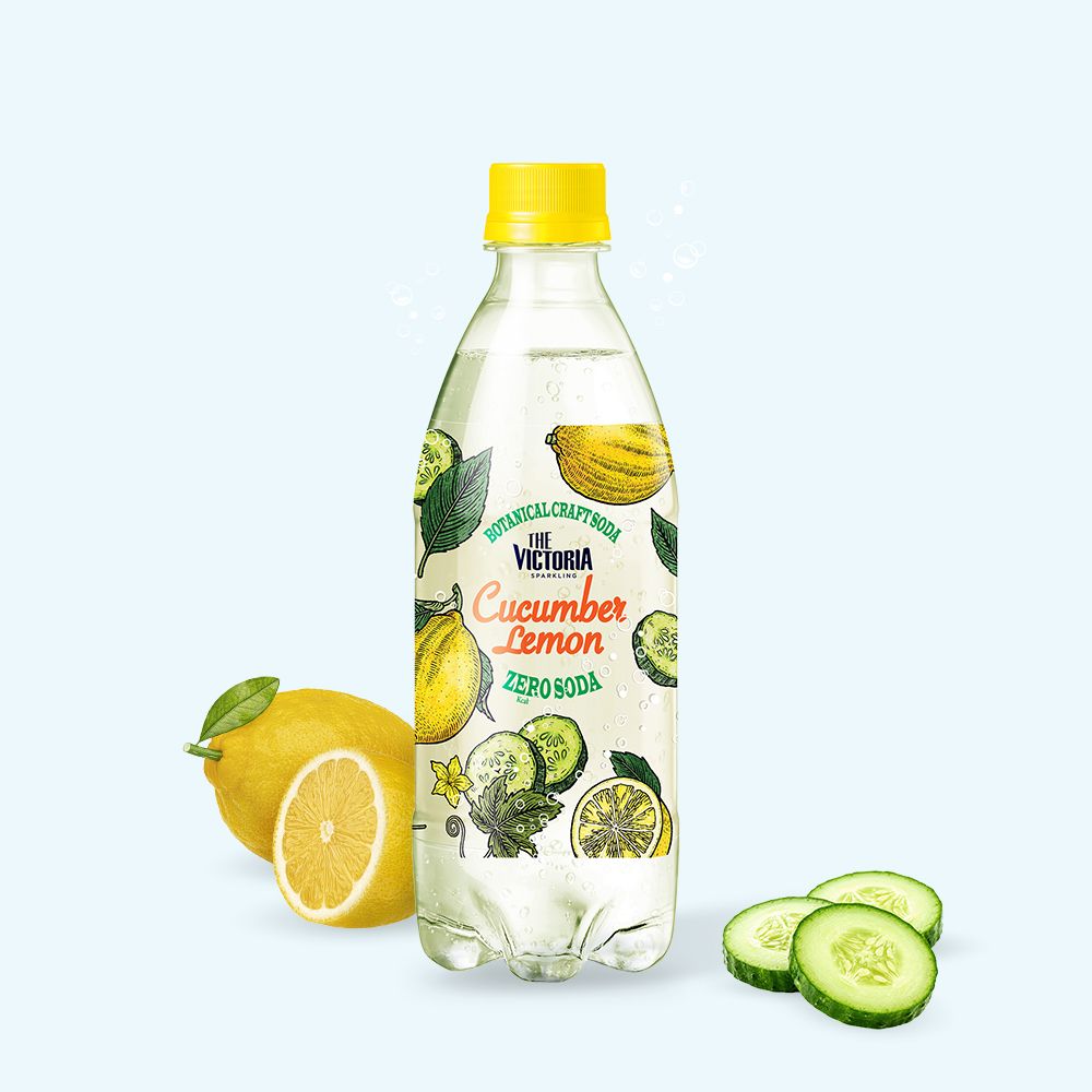 상품 이미지: 더 빅토리아 탄산음료 오이레몬 500mL 20개