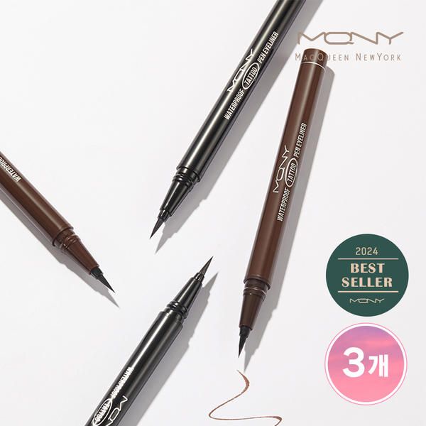 상품 이미지: [3개] MQNY 워터프루프 타투 펜 아이라이너 0.5g 2종 /리퀴드 눈화장 점막아이라이너 붓펜