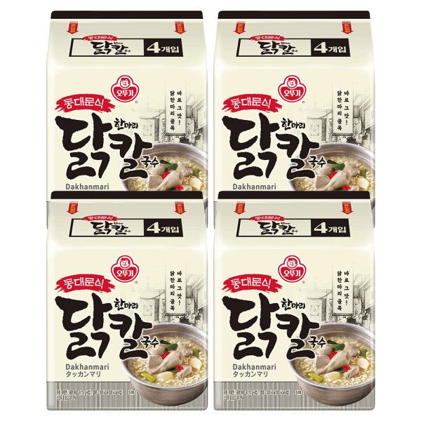 상품 이미지: 오뚜기 동대문식 닭한마리 칼국수 멀티팩(4개입) X 4팩 (총16개입)