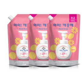 상품 이미지: 아이깨끗해 레몬향 600ml 리필(캡마개) 3개