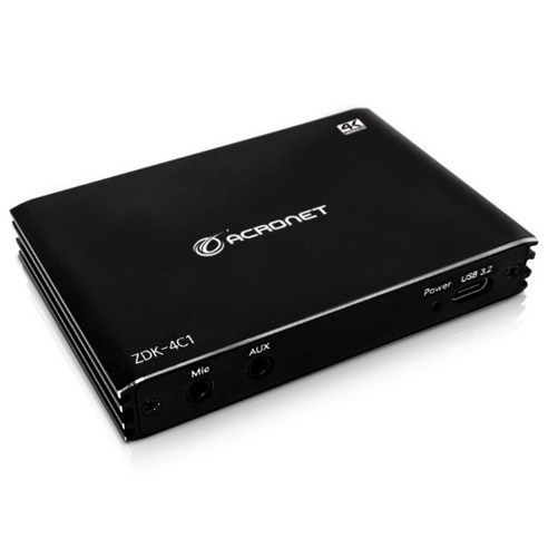 상품 이미지: 아크로넷 USB3.2 C타입 외장형 캡쳐보드 4K60 ZDK-4C1