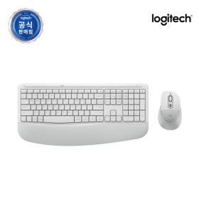 상품 이미지: 로지텍코리아 공식 MK880 콤보 팜레스트 무소음 무선키보드마우스세트 화이트