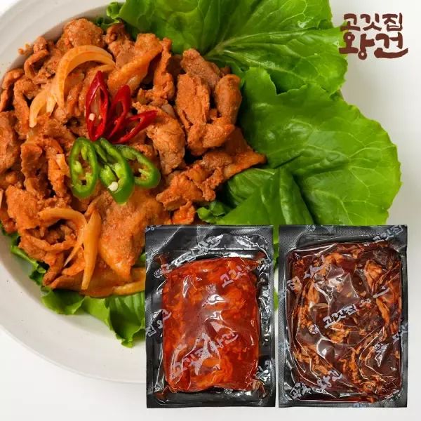 상품 이미지: 고깃집왕건 대용량 업소용 제육볶음 1kg 돼지 불백 고추장 간장 불고기 두루치기