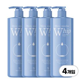 상품 이미지: 마이크로 미셀라 휩 폼클렌징 500ml 4개입 대용량 저자극 미세거품 클렌징폼