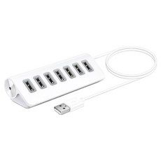 상품 이미지: 코시 뉴욕 7포트 USB 허브 UH3221, 화이트, 1개