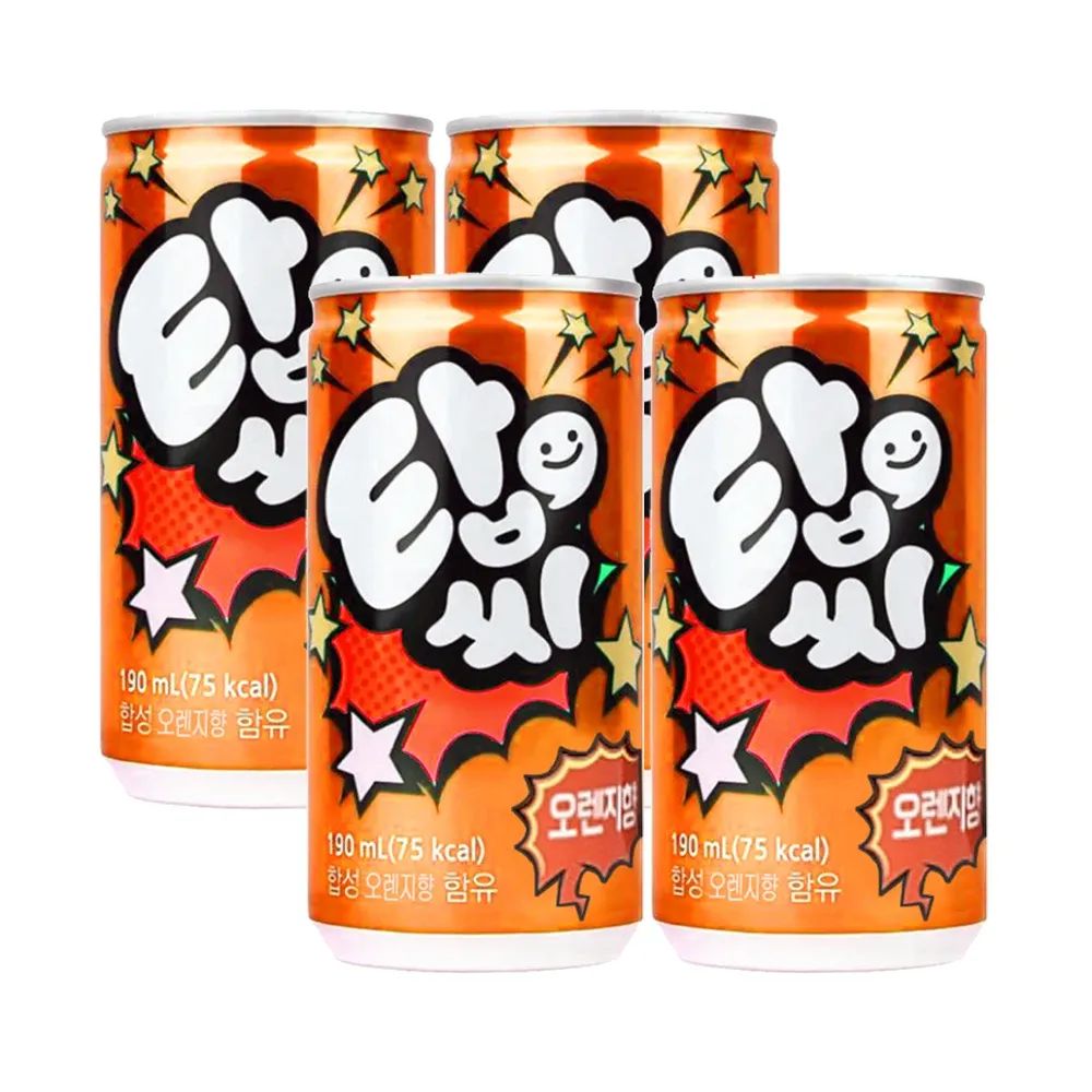 상품 이미지: 탑씨 오렌지 190ml x 180캔 / 탄산음료 캔음료 음료수