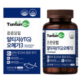 상품 이미지: 알티지(rTG) 오메가3 (6개월분) 대용량 3중 복합 기능성 건강기능식품 / 1050 mg x 180 캡슐 / 정품