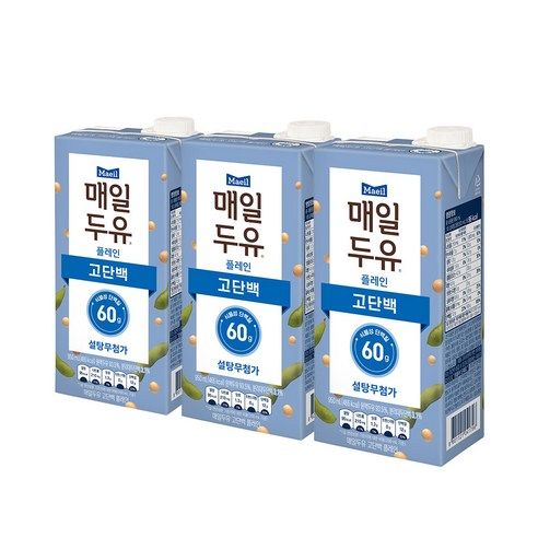 상품 이미지: 매일두유 고단백 설탕무첨가 식물성단백질, 950ml, 3개