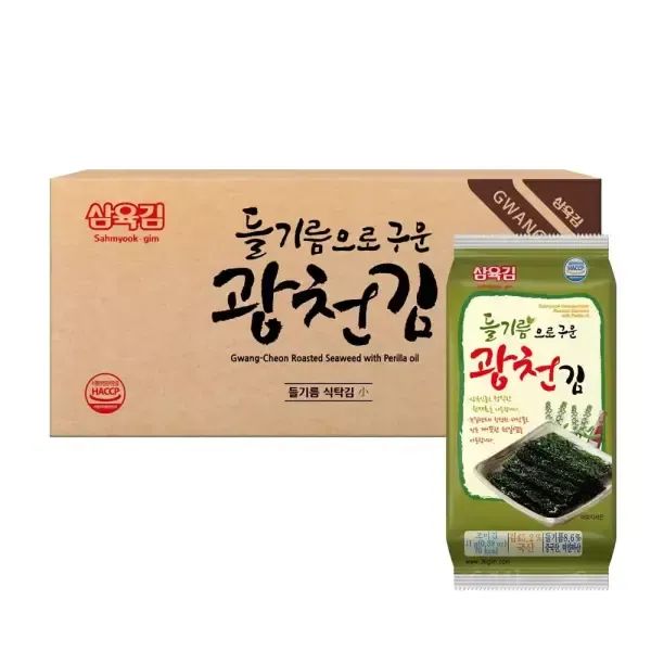 상품 이미지: [내일도착] 삼육김 들기름 광천김 식탁김 (20매) 11g 30봉