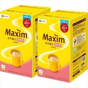 상품 이미지: 맥심 모카골드 라이트 커피믹스 180Tx2개/2세트구매시 1000원 할인X넉넉한 유통기한