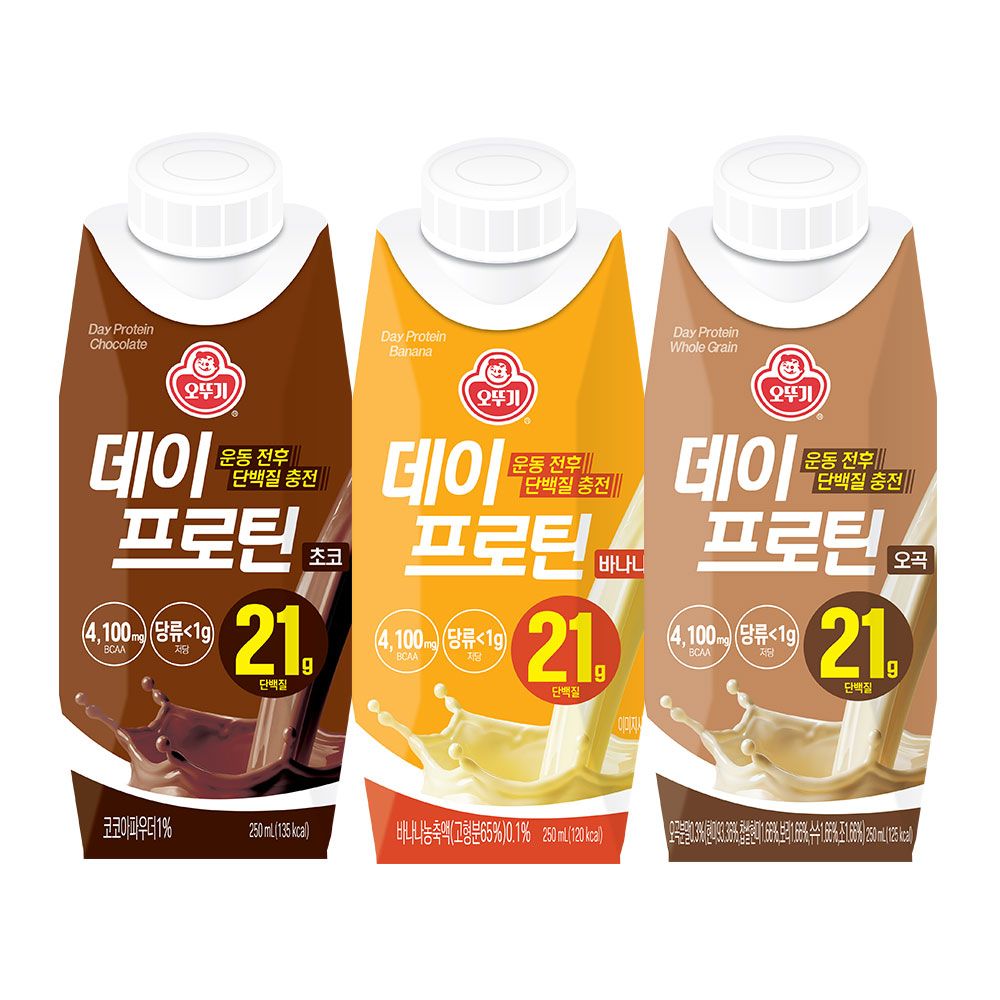 상품 이미지: 오뚜기 데이프로틴 초코/바나나/오곡 250ml 18개